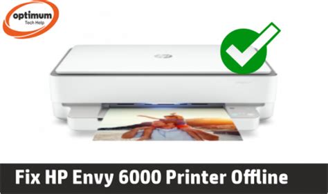 Enable the Wireless option on the control panel of the HP printer. . Hp envy 6000 printer offline